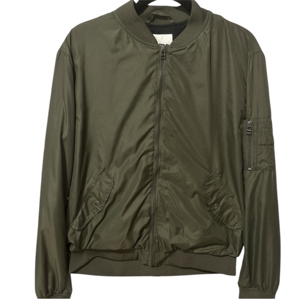 L.O.G.G H&M Olive Green Men's Bomber Jacket